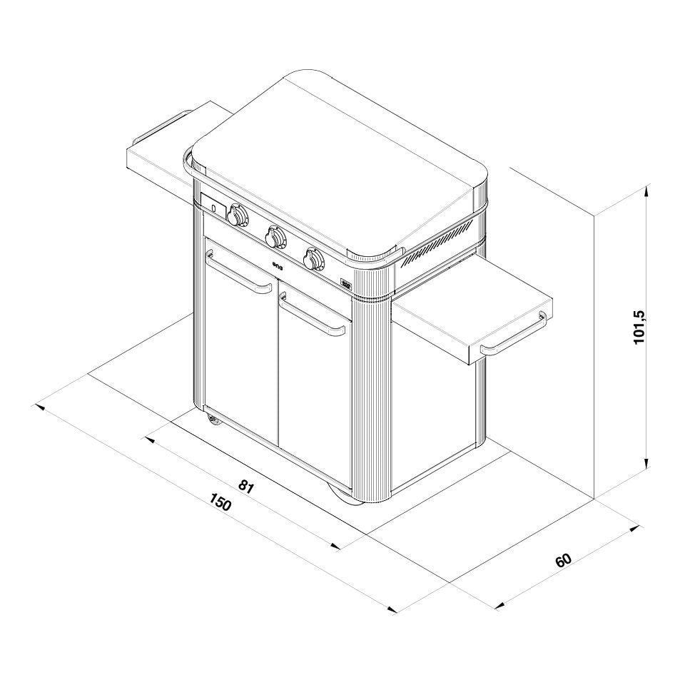 Enosign 80 Cart Stainless Steel