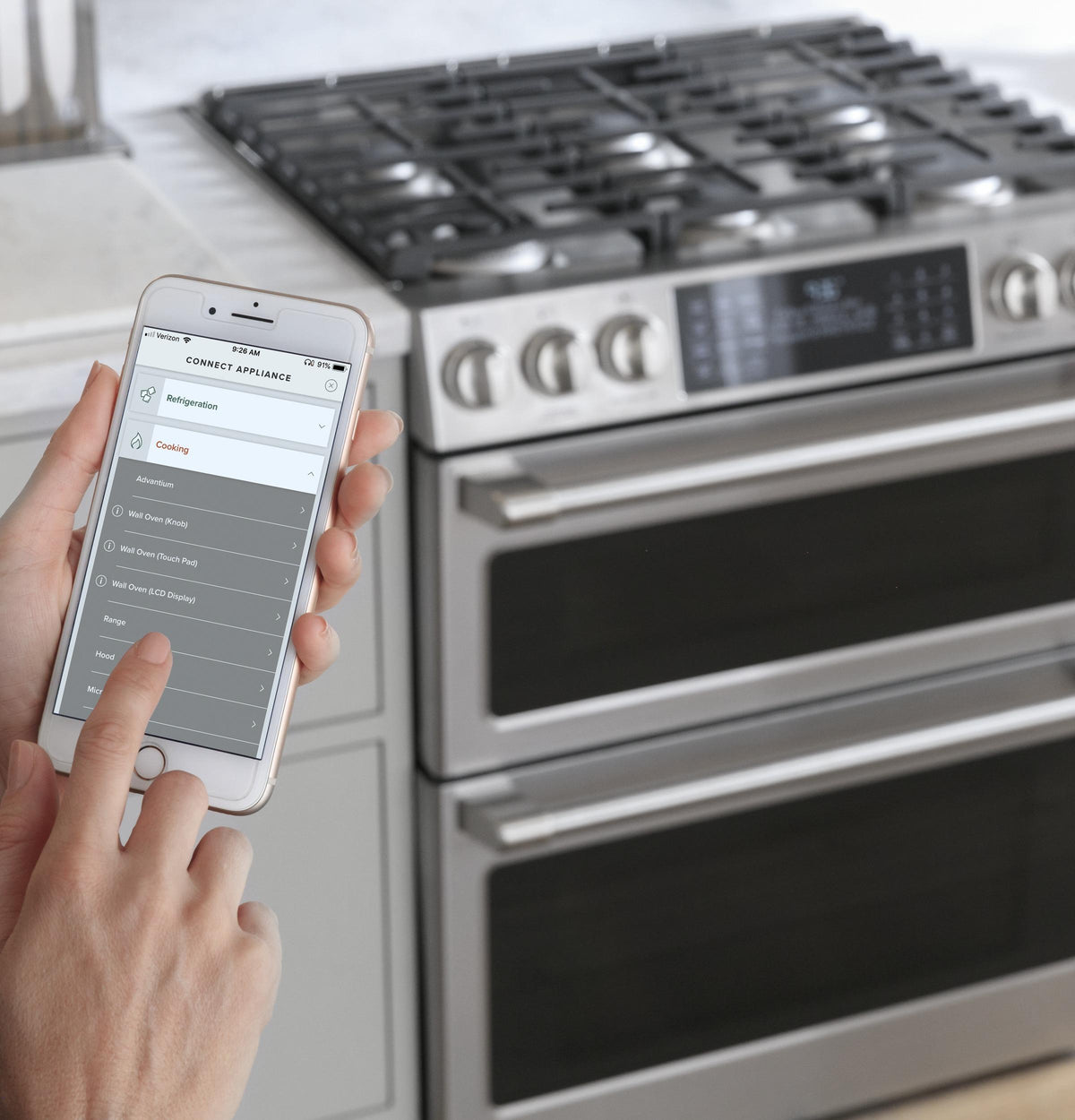 Café™ 30" Smart Slide-In, Front-Control, Gas Range with Convection Oven