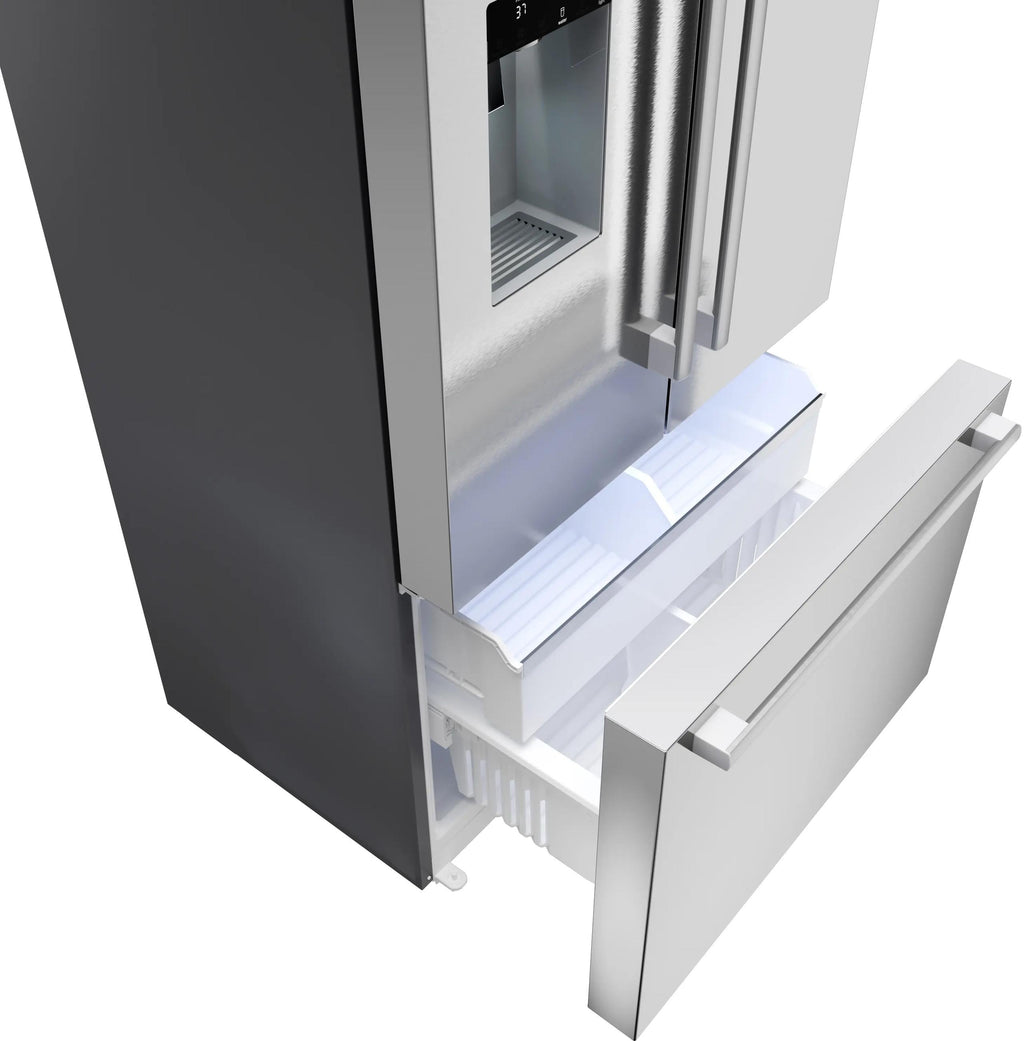 500 Series French Door Bottom Mount Refrigerator 36" Stainless steel (with anti-fingerprint), Total No Frost