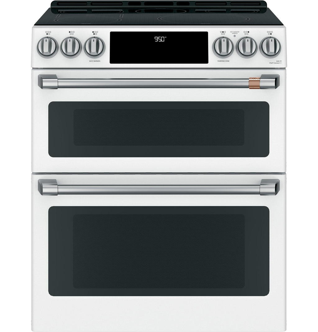 Café™ 30" Smart Slide-In, Front-Control, Induction and Convection Double-Oven Range