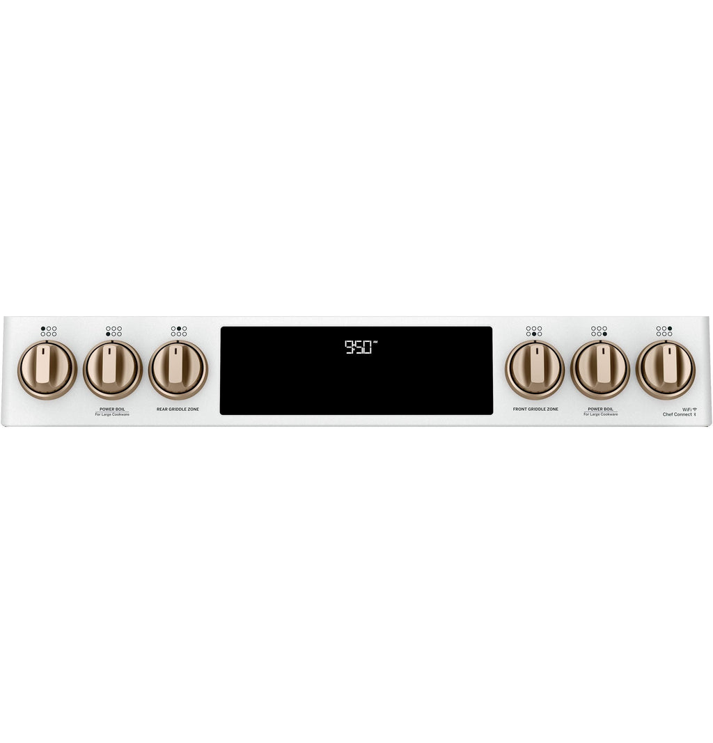 Café™ 30" Smart Slide-In, Front-Control, Dual-Fuel, Double-Oven Range with Convection
