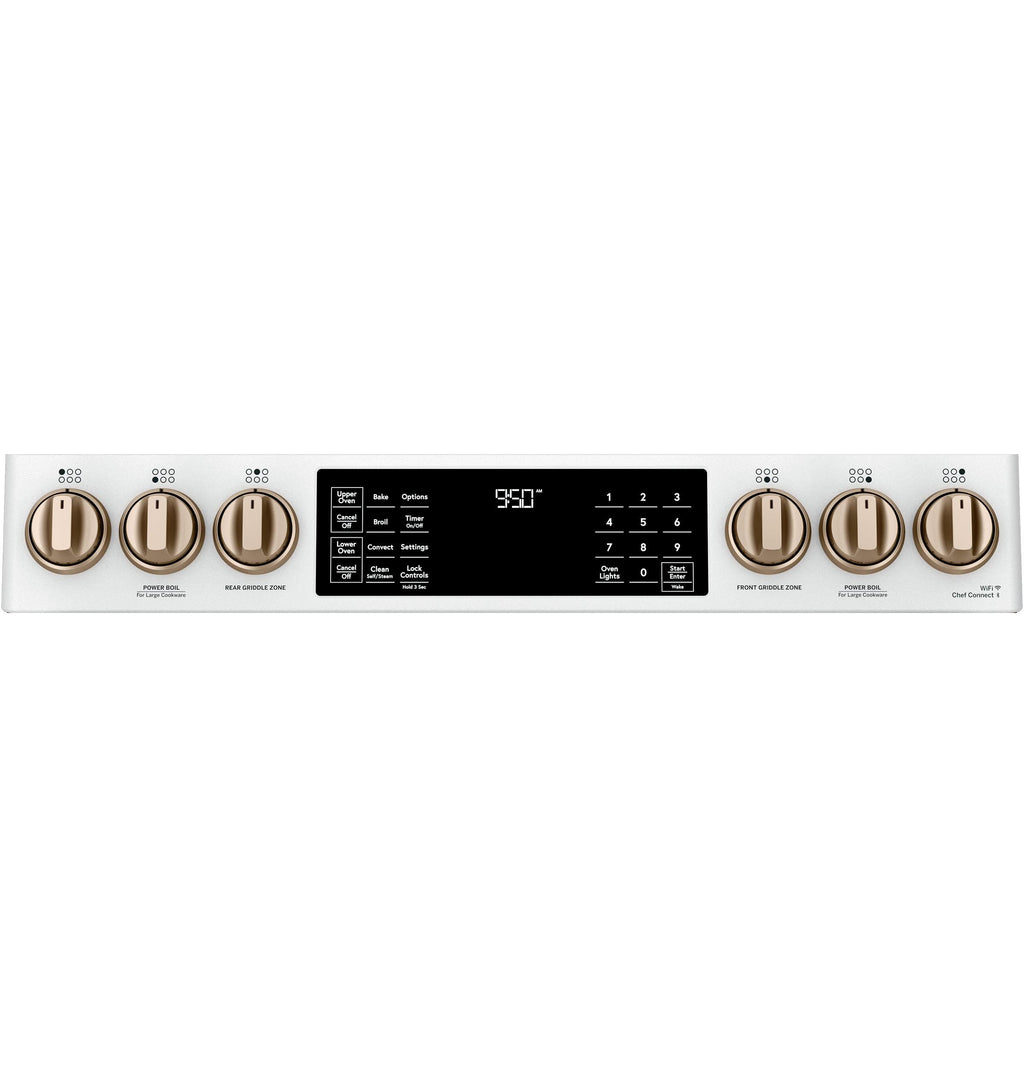 Café™ 30" Smart Slide-In, Front-Control, Dual-Fuel, Double-Oven Range with Convection