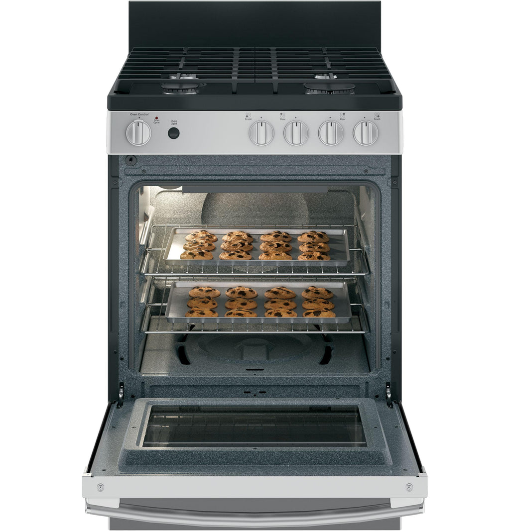 GE® 24" Steam Clean Free-Standing/Slide-in Gas Range