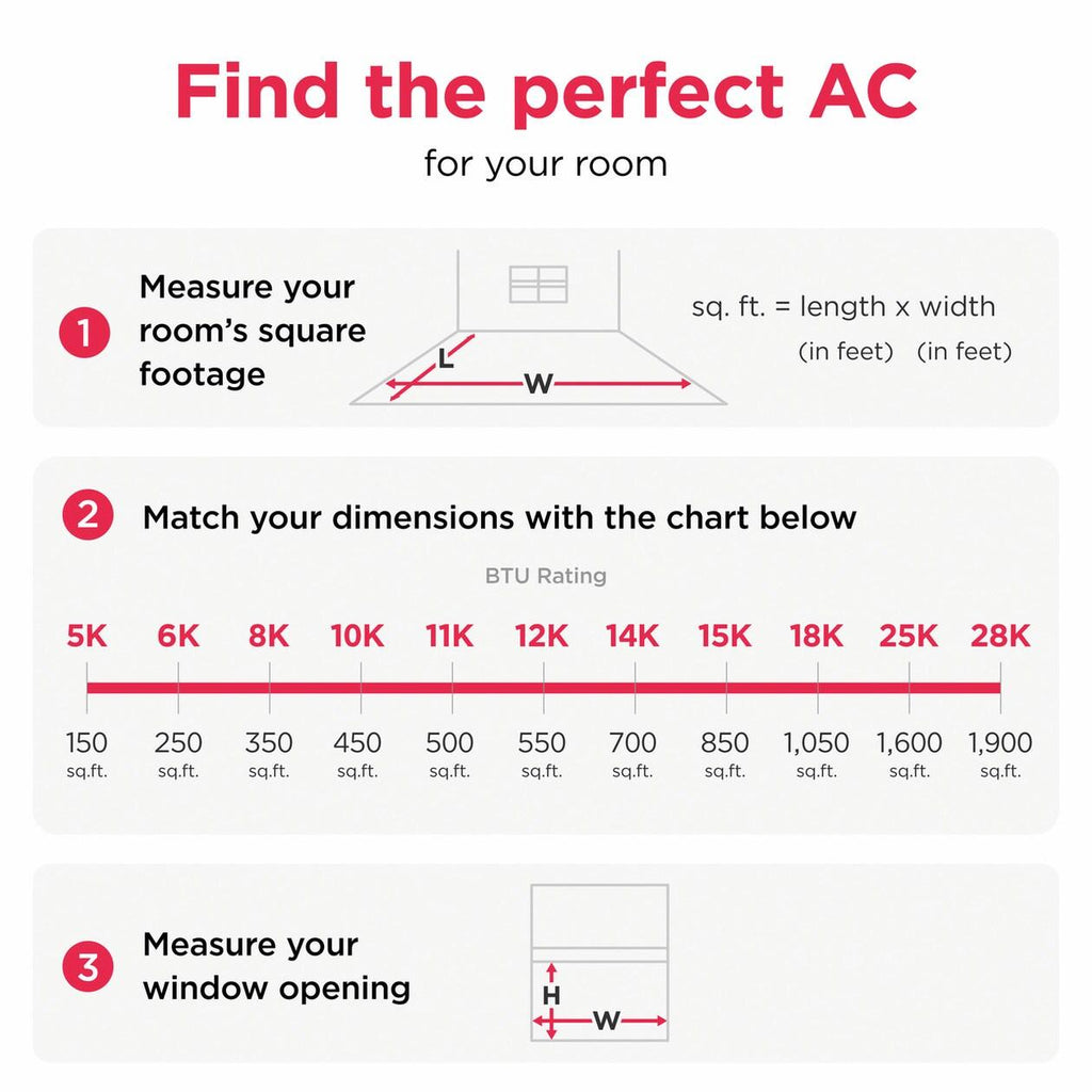 10,000 BTU Slider Casement Window Room Air Conditioner