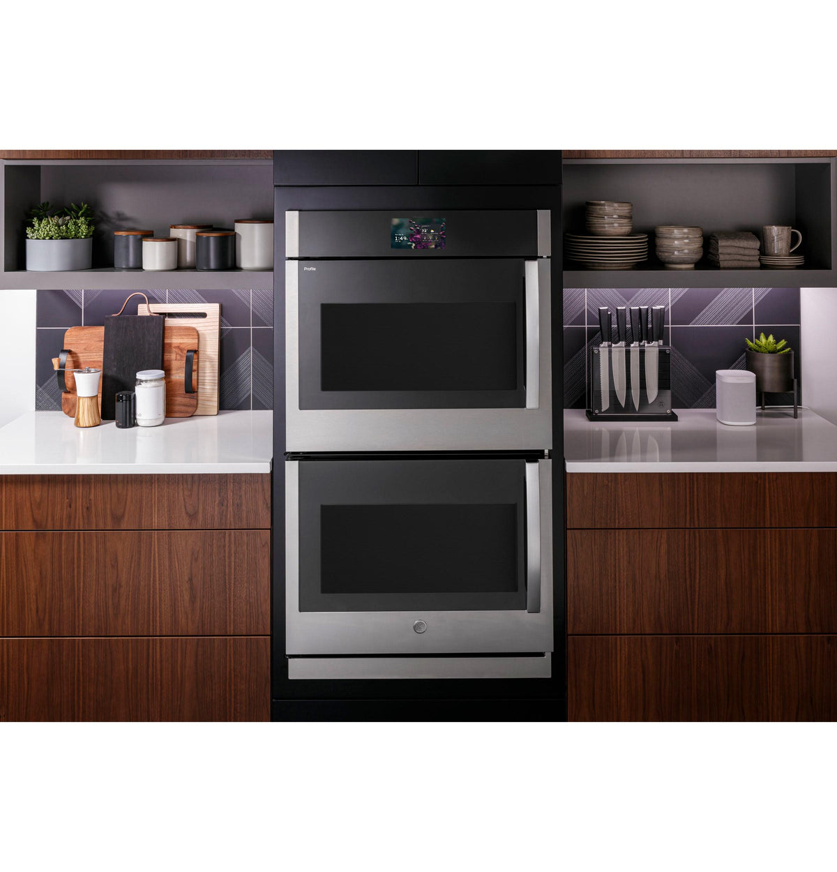 GE Profile™ 30" Smart Built-In Convection Double Wall Oven with Left-Hand Side-Swing Doors