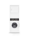 White Stacked Washer - Electric Dryer