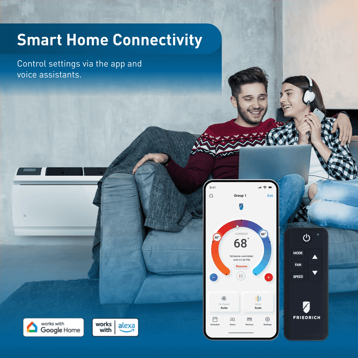Friedrich WallMaster Inverter 12,000 BTU 230V Smart Through-the-Wall Air Conditioner - Cool Only