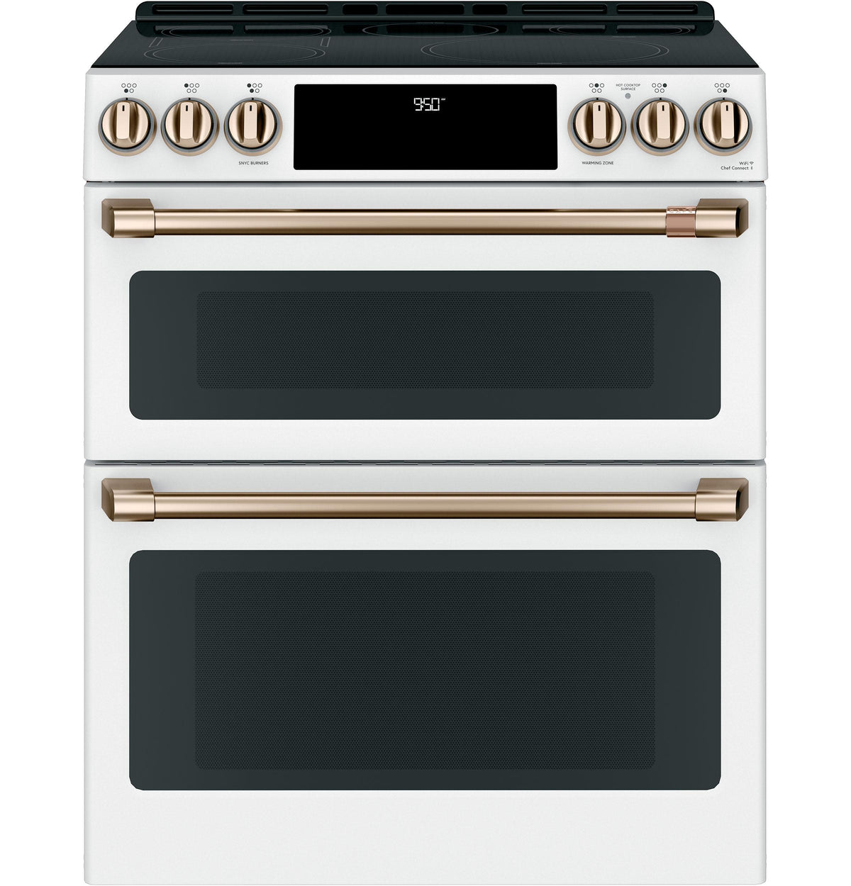 Café™ 30" Smart Slide-In, Front-Control, Induction and Convection Double-Oven Range