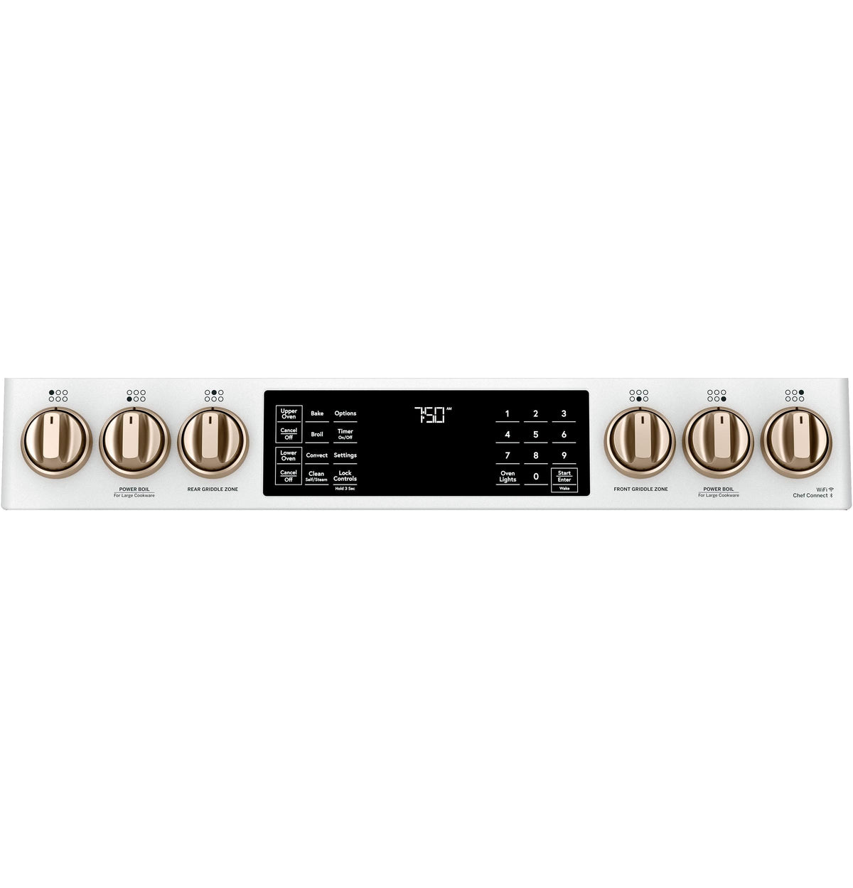 Café™ 30" Smart Slide-In, Front-Control, Gas Double-Oven Range with Convection
