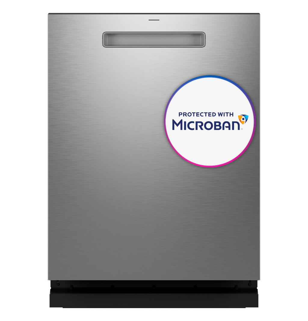 GE Profile™ ENERGY STAR® Fingerprint Resistant Top Control Stainless Interior Dishwasher with Microban™ Antimicrobial Technology