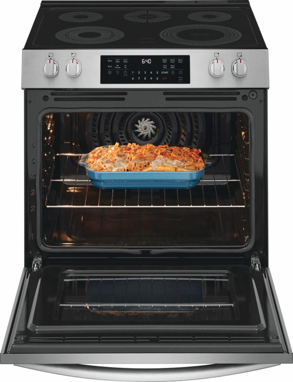 30" Front Control Electric Range with Total Convection