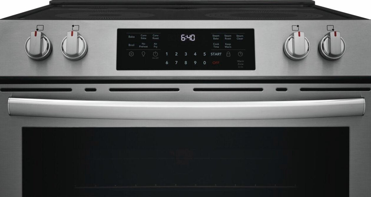 30" Front Control Electric Range with Total Convection