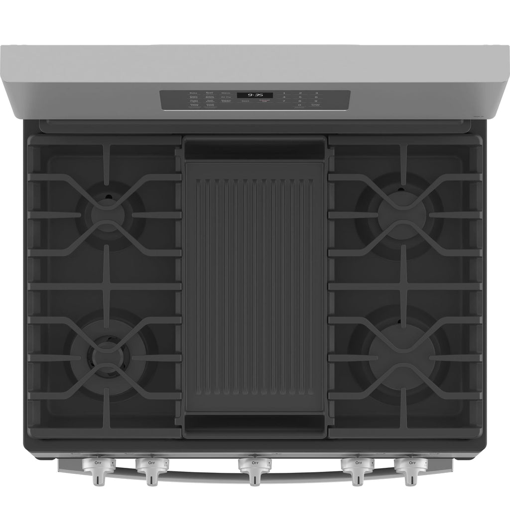 GE Profile™ Smart 30" Free-Standing Self Clean Gas Fingerprint Resistant Range with No Preheat Air Fry