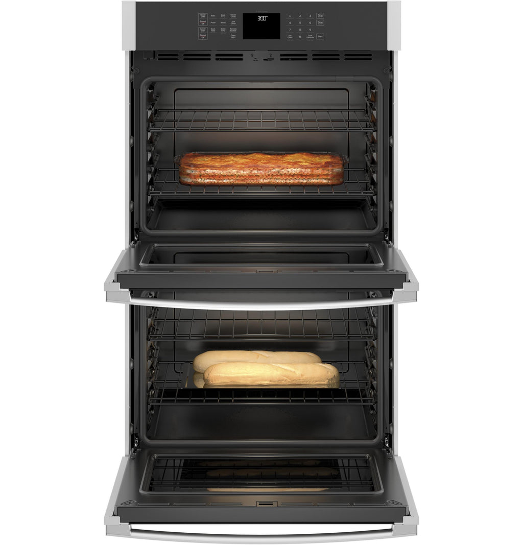 GE® 30" Smart Built-In Self-Clean Double Wall Oven with Never-Scrub Racks
