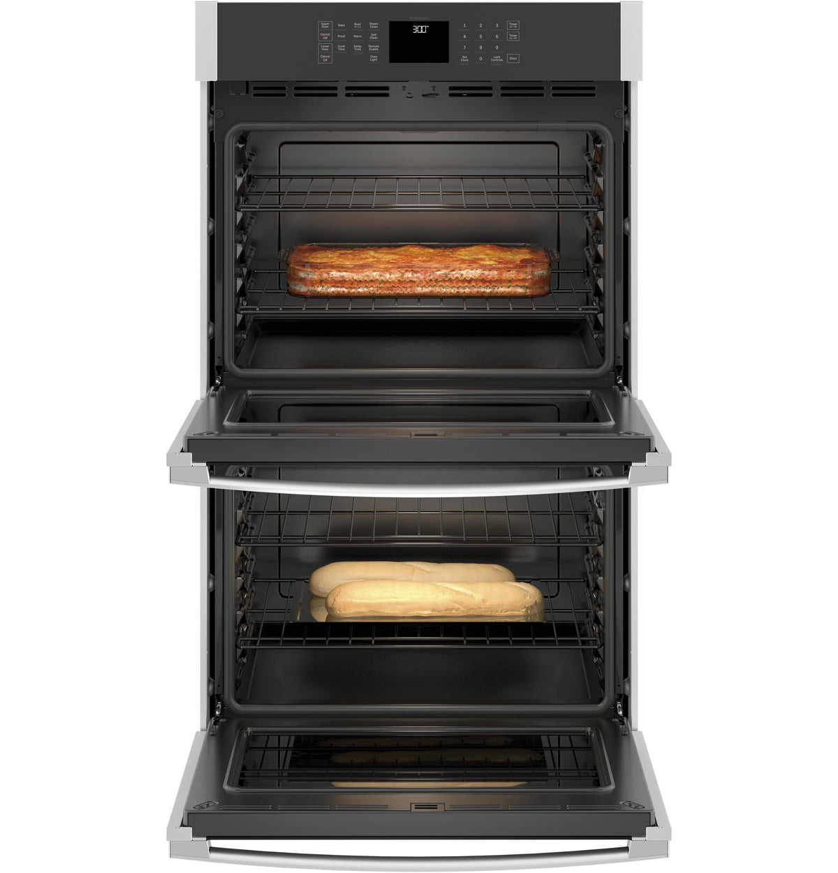 GE® 30" Smart Built-In Self-Clean Double Wall Oven with Never-Scrub Racks