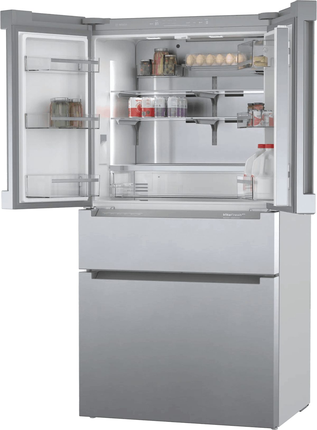 800 Series French Door Bottom Mount Refrigerator 36" Stainless steel (with anti-fingerprint)