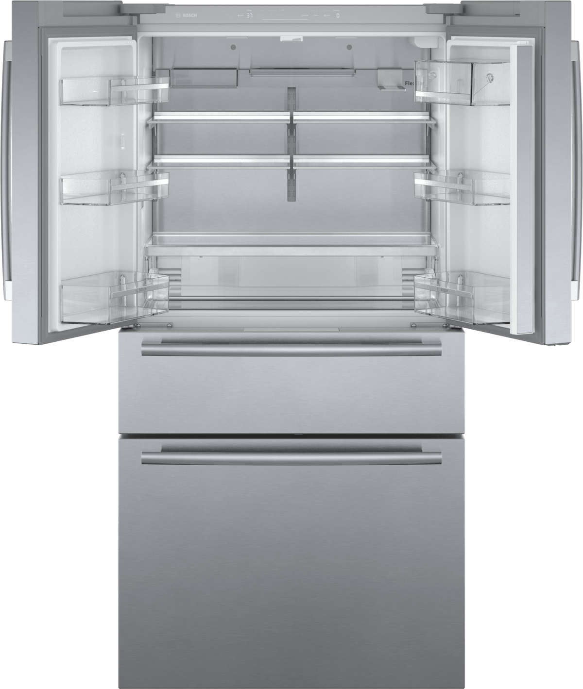 800 Series French Door Bottom Mount Refrigerator 36" Stainless steel (with anti-fingerprint)