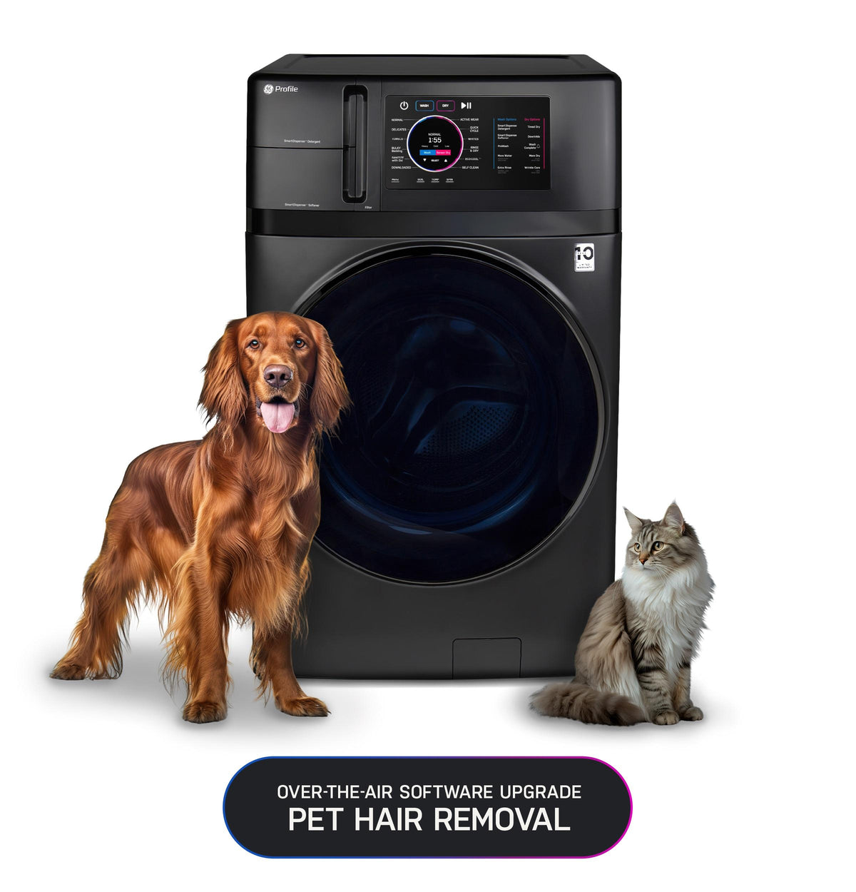 GE Profile ENERGY STAR 4.8 cu. ft. Capacity UltraFast Combo with Ventless Inverter Heat Pump Technology Washer/Dryer