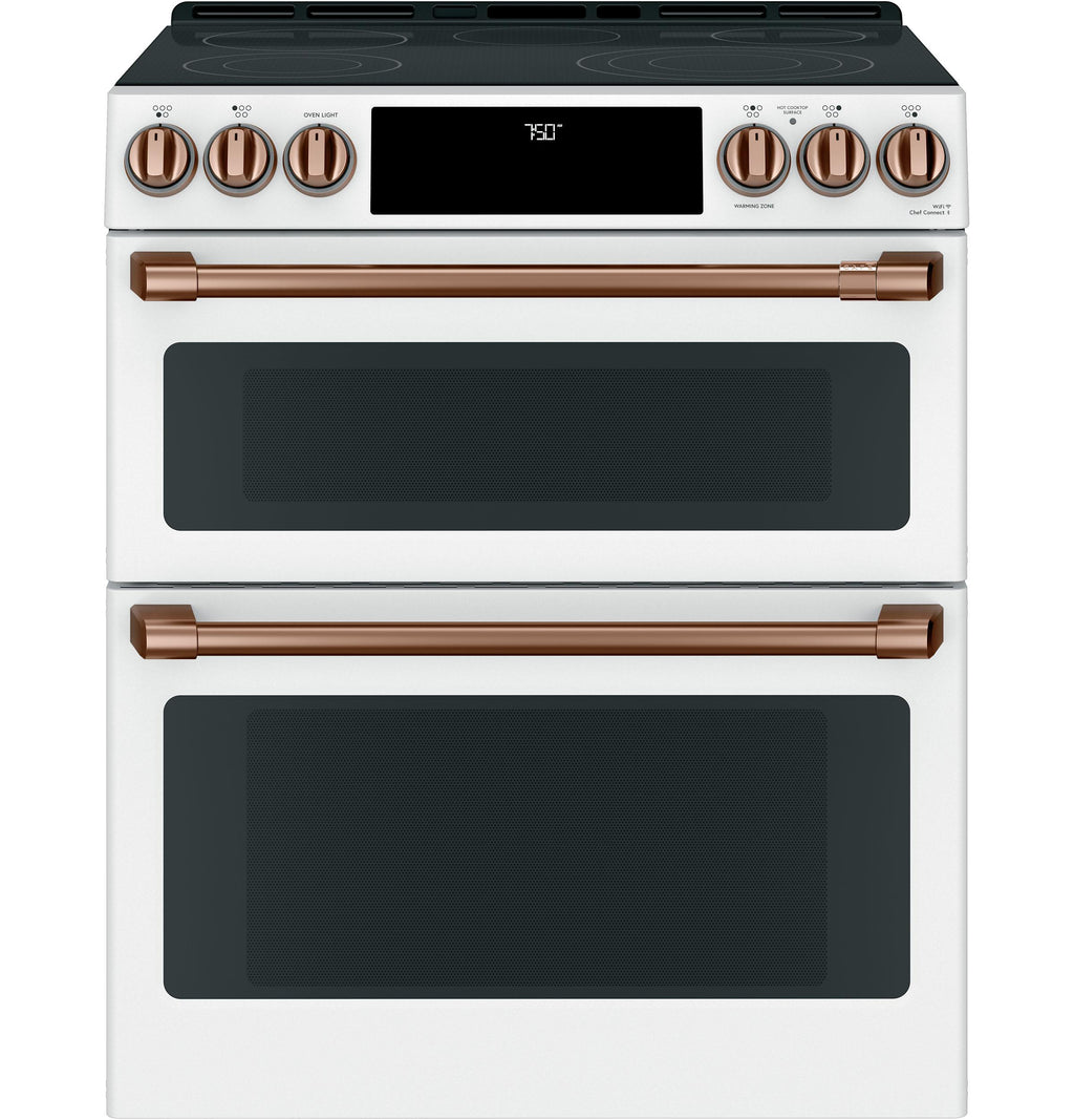 Café™ 30" Smart Slide-In, Front-Control, Radiant and Convection Double-Oven Range