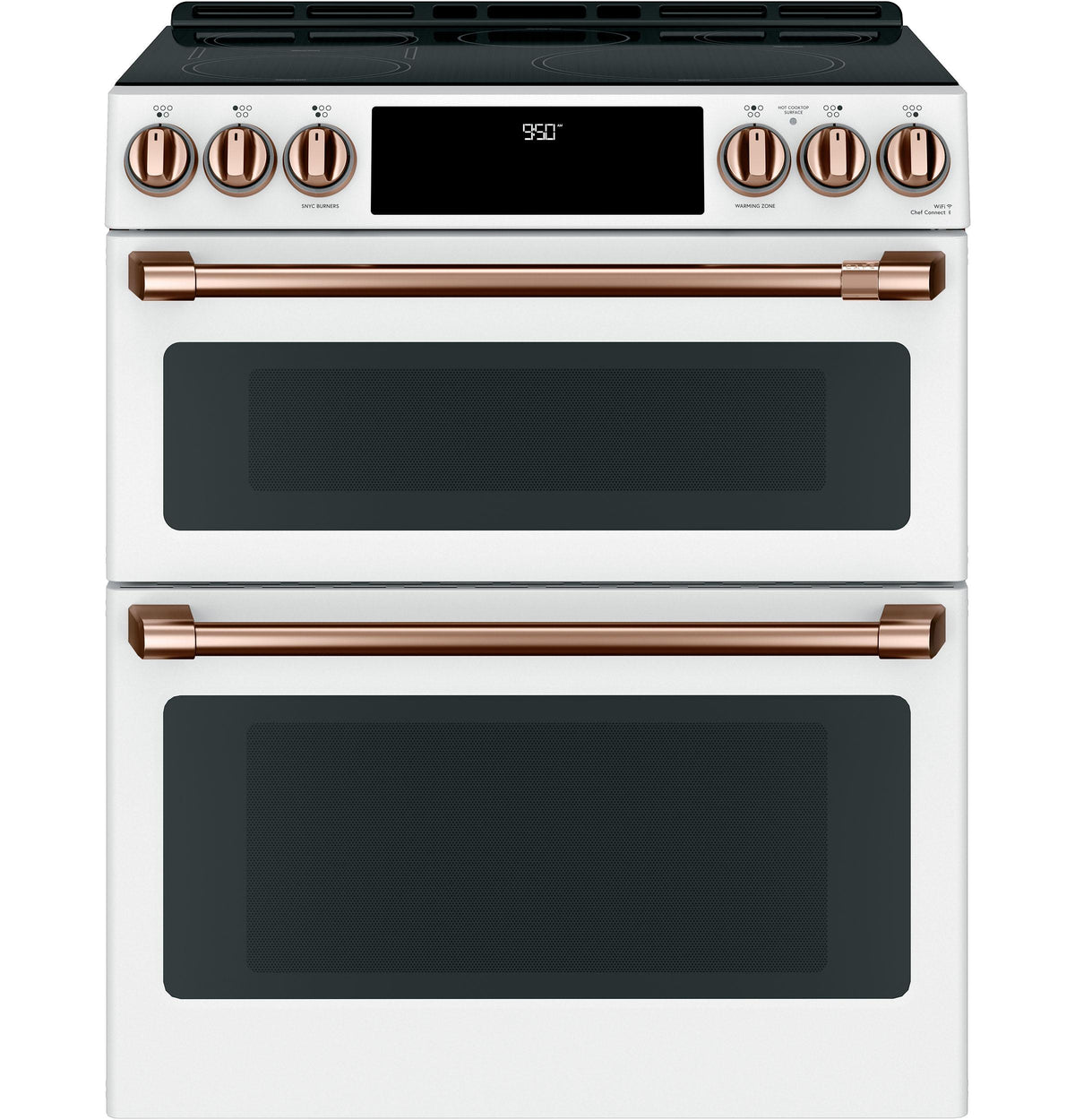 Café™ 30" Smart Slide-In, Front-Control, Induction and Convection Double-Oven Range