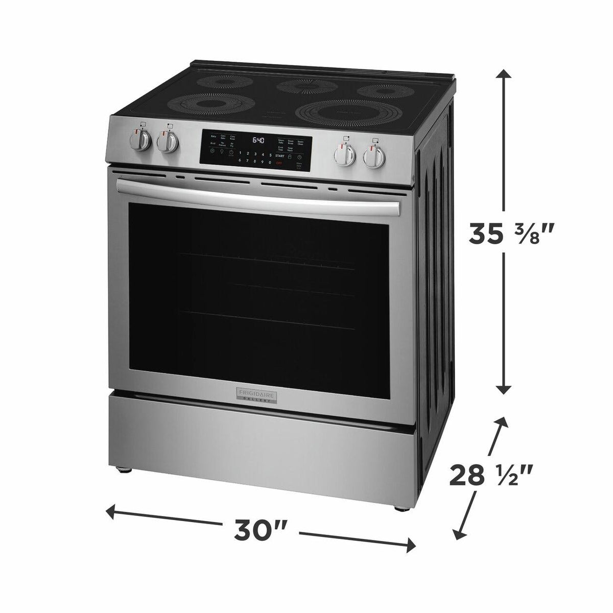 30" Front Control Electric Range with Total Convection