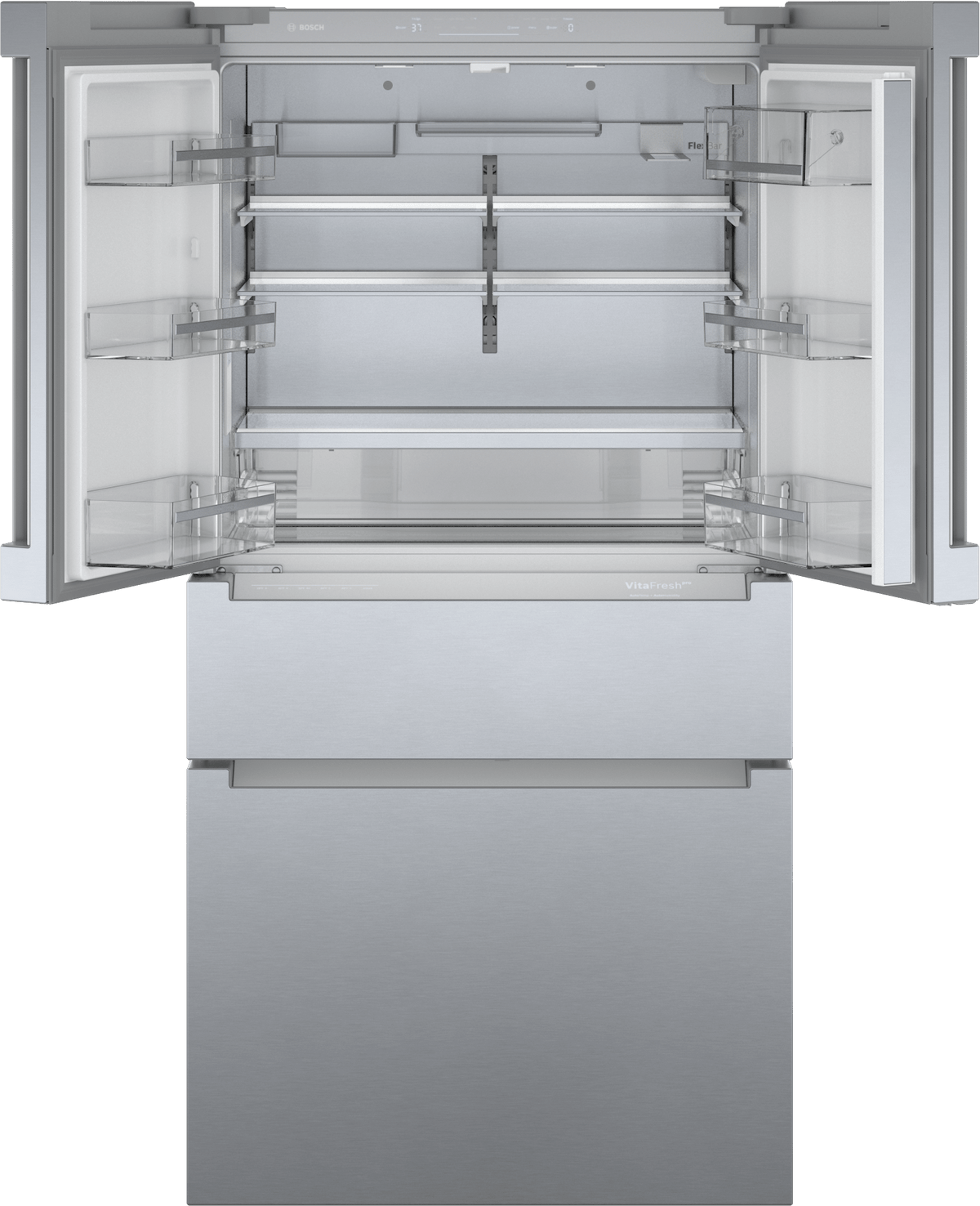 800 Series French Door Bottom Mount Refrigerator 36" Stainless steel (with anti-fingerprint)