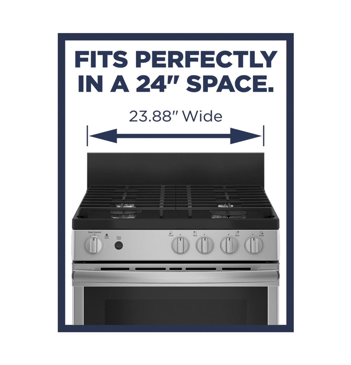 GE® 24" Steam Clean Free-Standing/Slide-in Gas Range