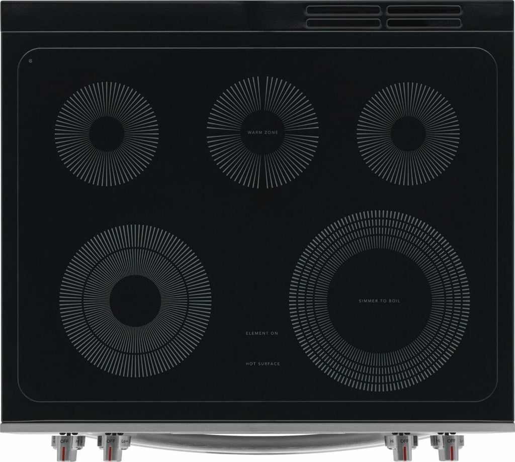 30" Front Control Electric Range with Total Convection