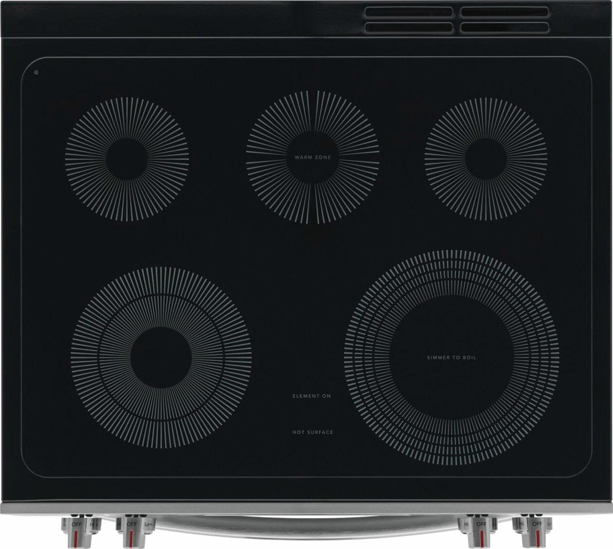 30" Front Control Electric Range with Total Convection