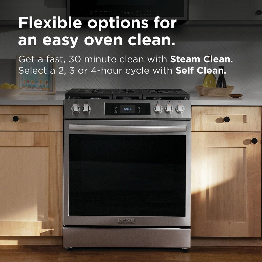 30" Front Control Gas Range with Total Convection