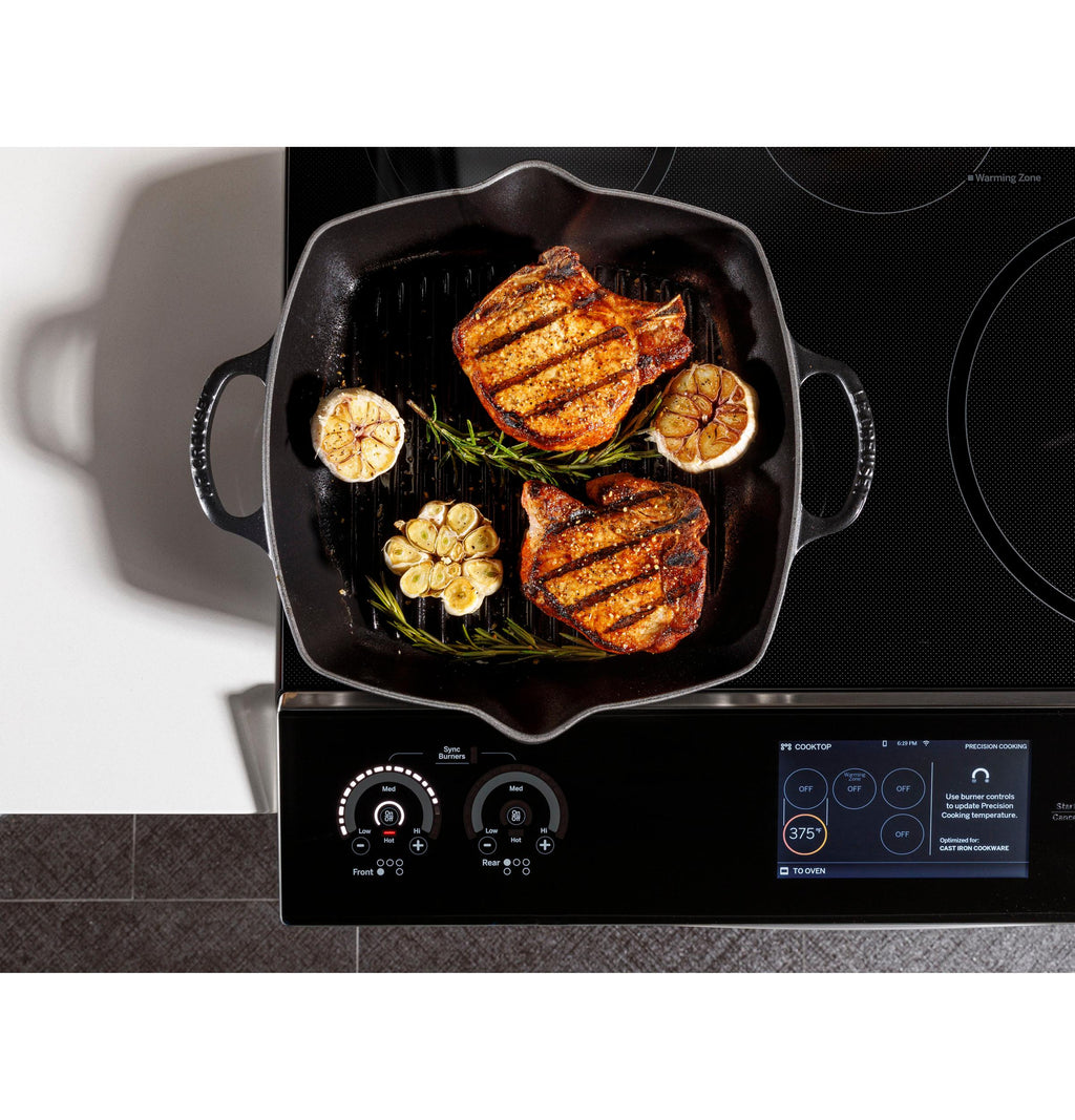 GE Profile™ 30" Smart Slide-In Front-Control Induction Fingerprint Resistant Range with In Oven Camera