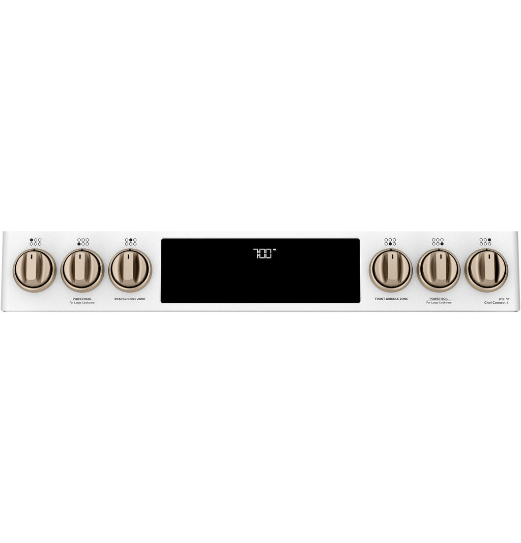 Café™ 30" Smart Slide-In, Front-Control, Gas Range with Convection Oven