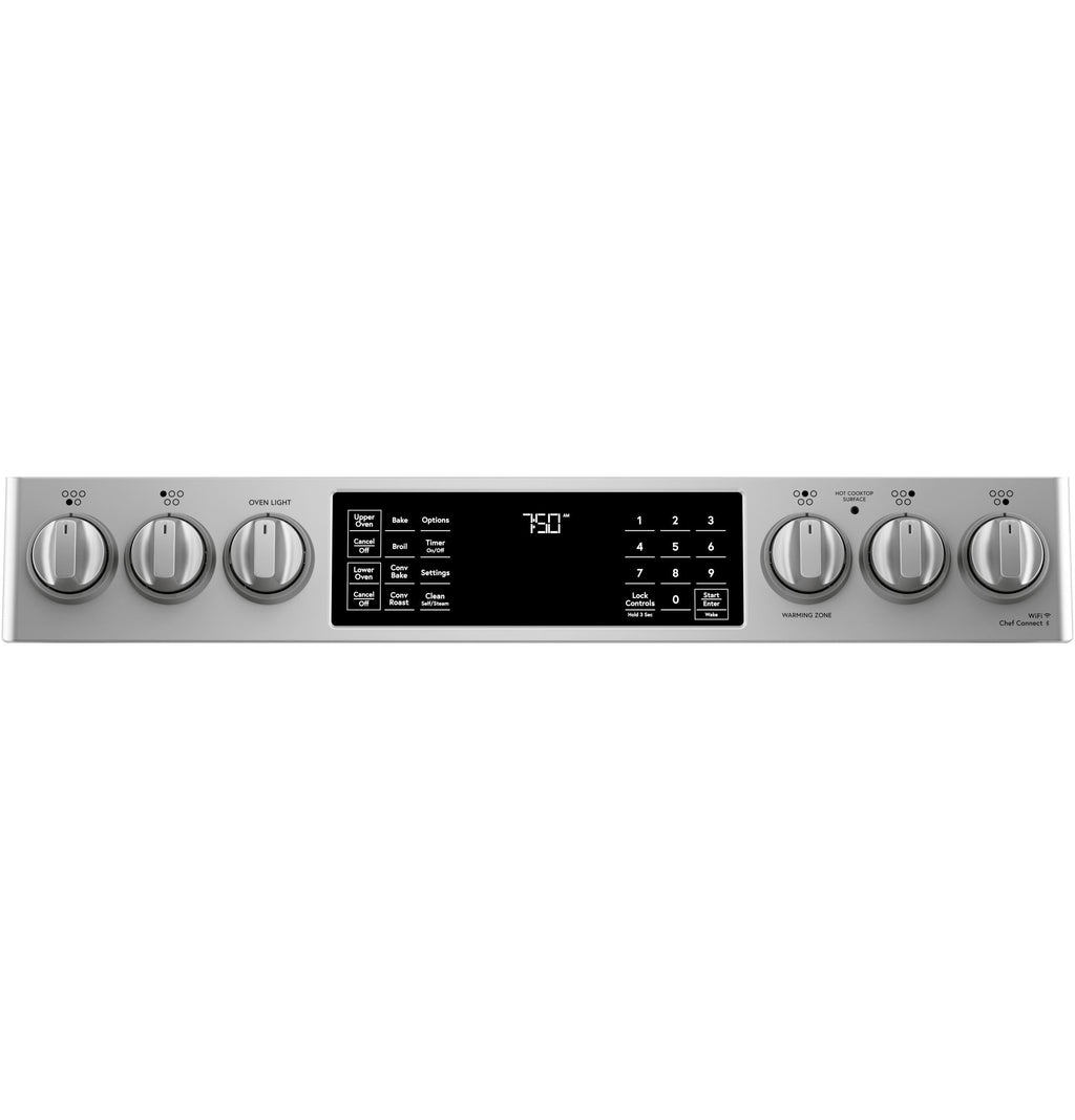 Café 30" Smart Slide-In, Front-Control, Radiant and Convection Double-Oven Range