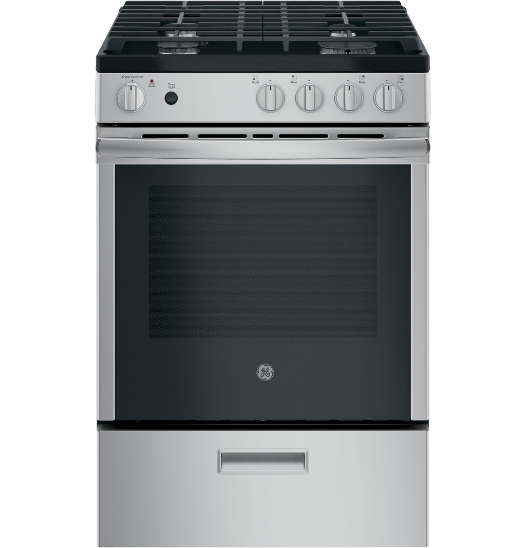 GE® 24" Steam Clean Free-Standing/Slide-in Gas Range