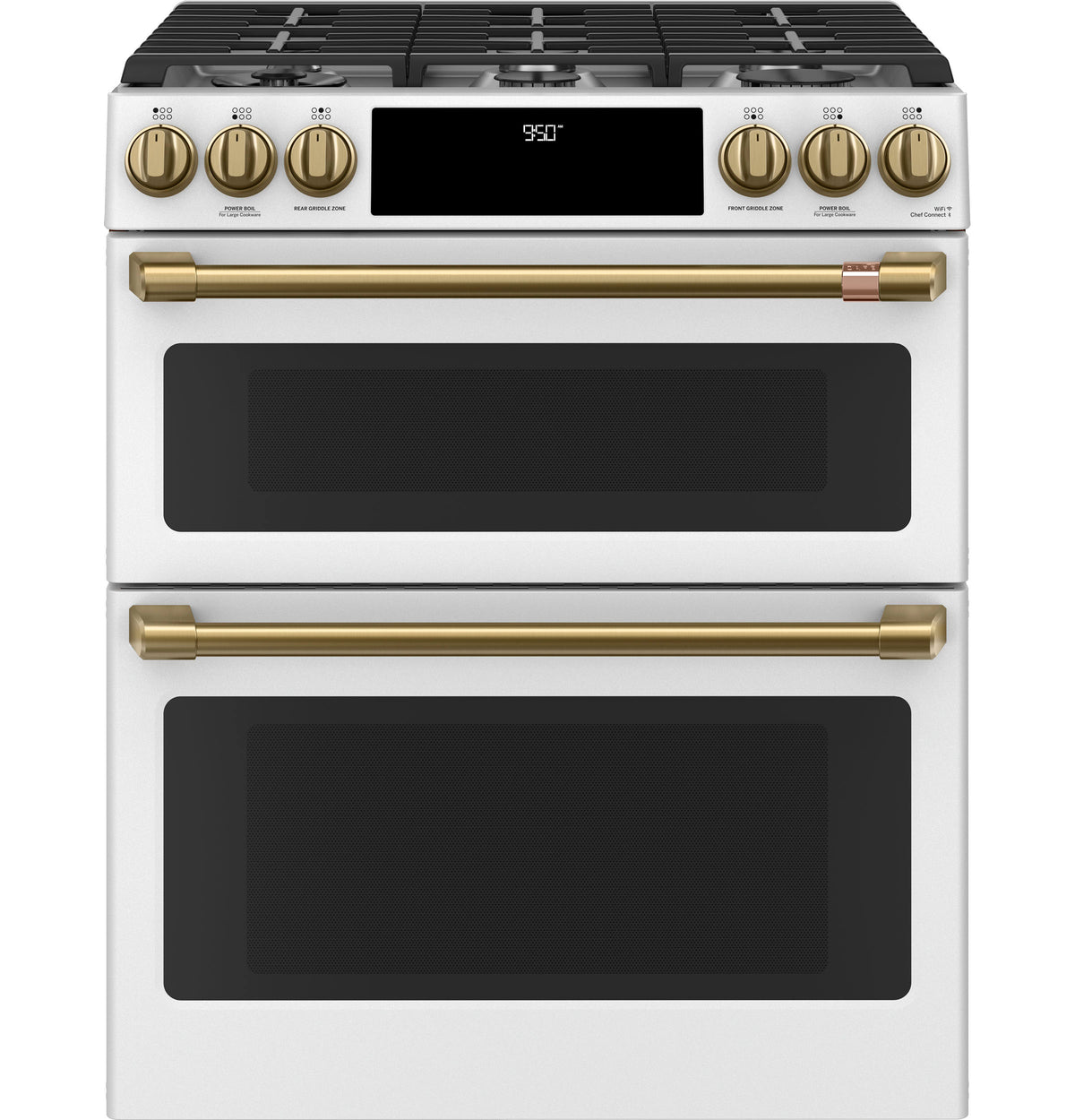 Café™ 30" Smart Slide-In, Front-Control, Dual-Fuel, Double-Oven Range with Convection