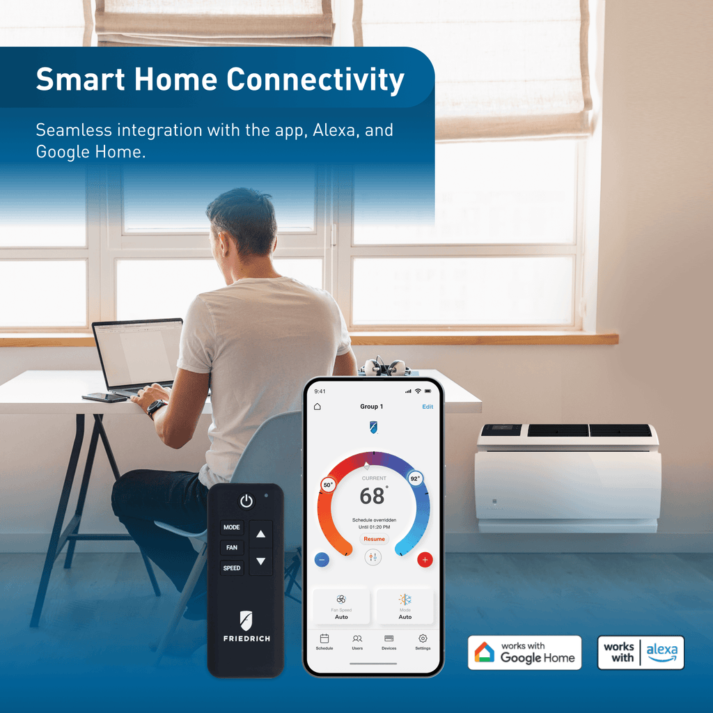 Friedrich WallMaster Inverter 14,000 BTU 230V Smart Through-the-Wall Air Conditioner with Heat Pump