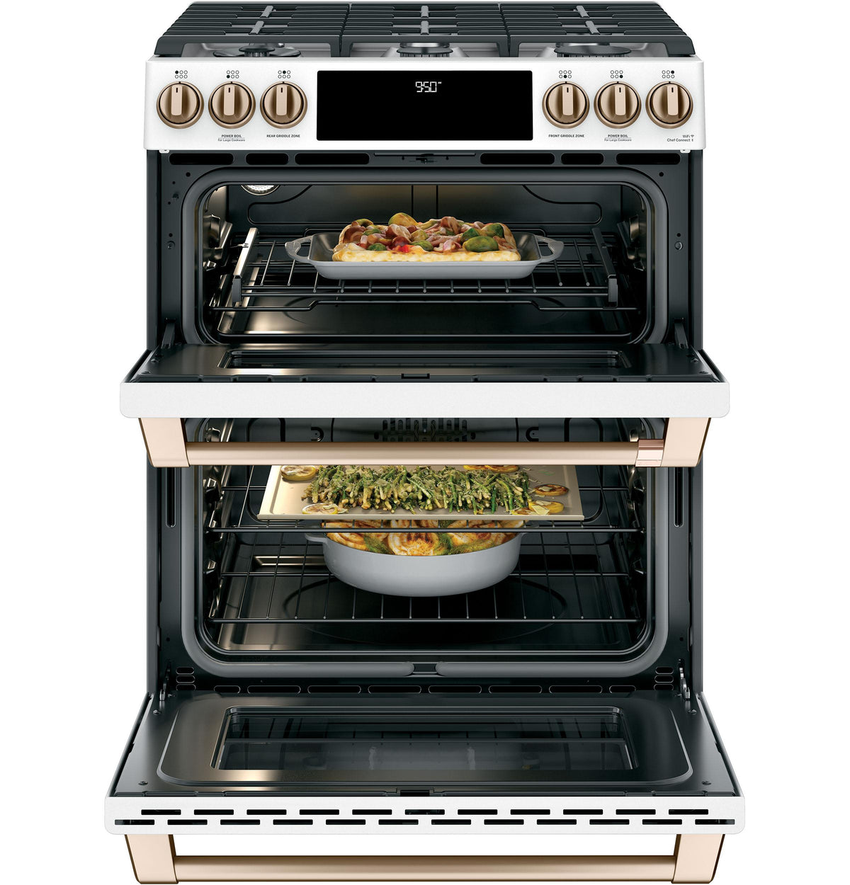 Café™ 30" Smart Slide-In, Front-Control, Dual-Fuel, Double-Oven Range with Convection
