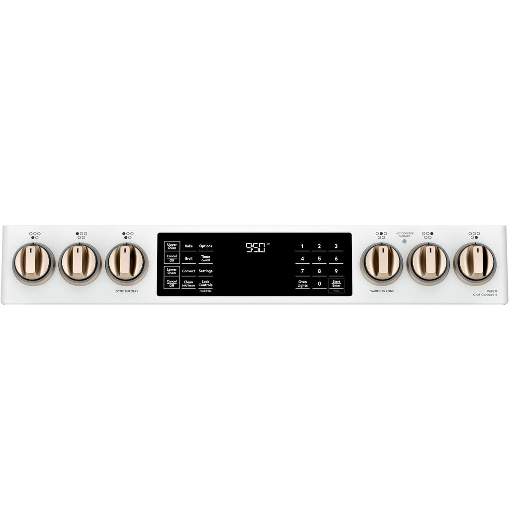 Café™ 30" Smart Slide-In, Front-Control, Induction and Convection Double-Oven Range