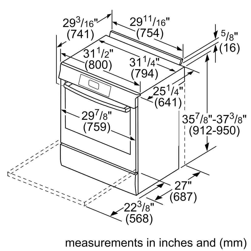 800 Series Gas Slide-in Range 30" Stainless Steel