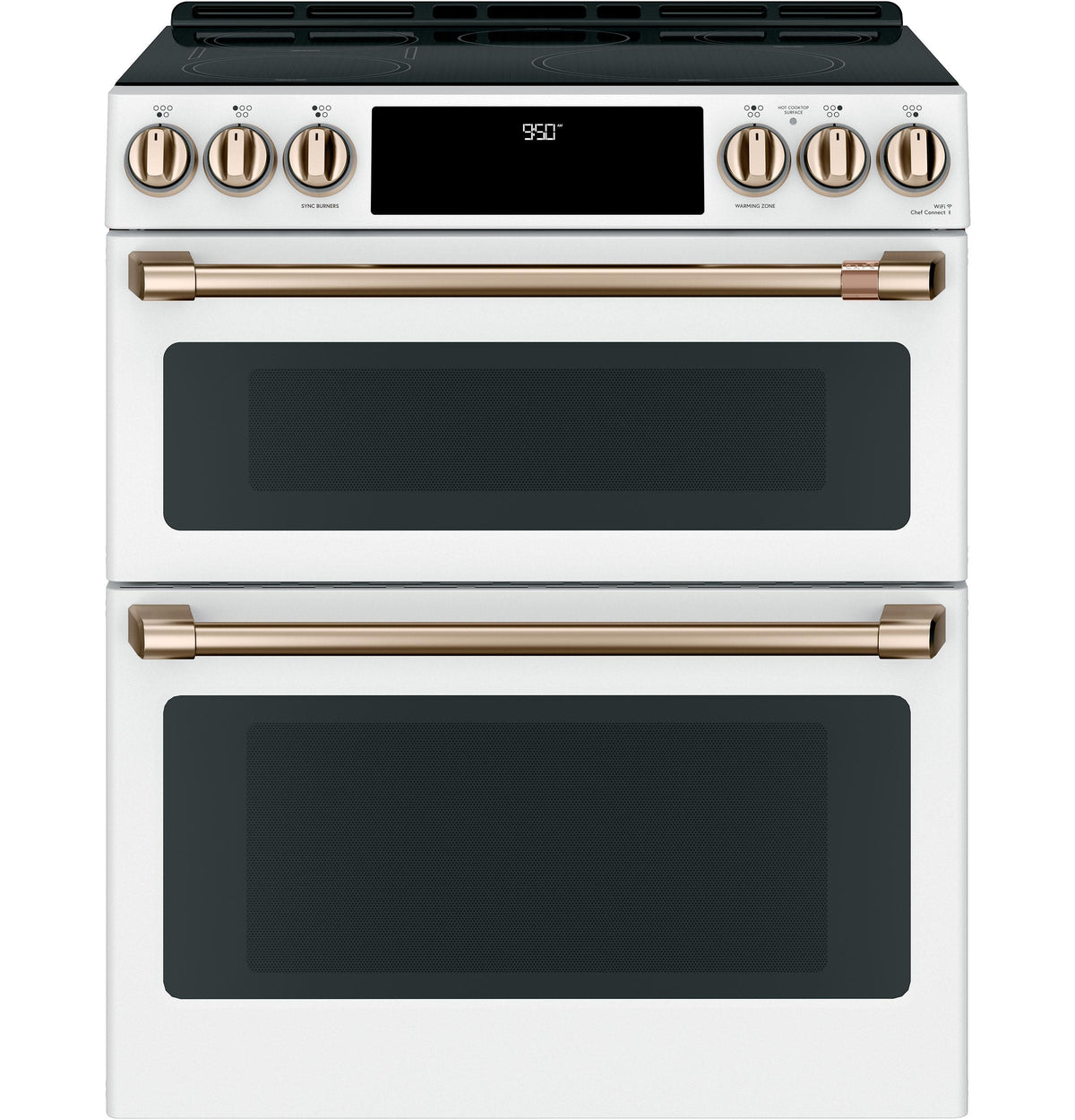 Café™ 30" Smart Slide-In, Front-Control, Induction and Convection Double-Oven Range