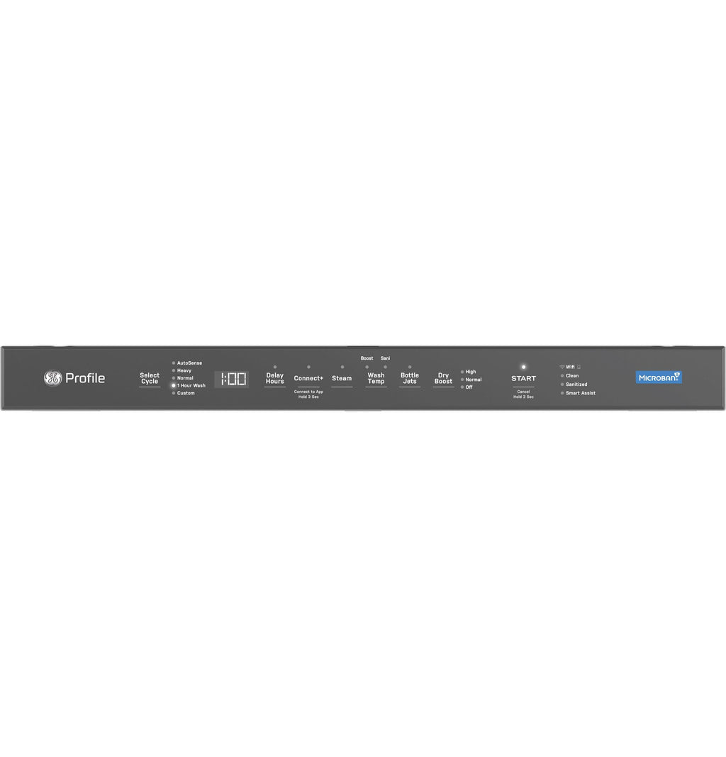 GE Profile™ ENERGY STAR® Fingerprint Resistant Top Control Stainless Interior Dishwasher with Microban™ Antimicrobial Technology