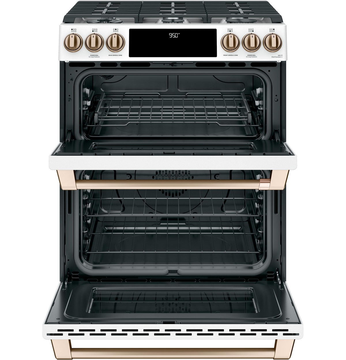 Café™ 30" Smart Slide-In, Front-Control, Dual-Fuel, Double-Oven Range with Convection