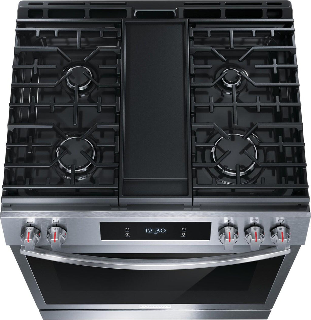 30" Front Control Gas Range with Total Convection