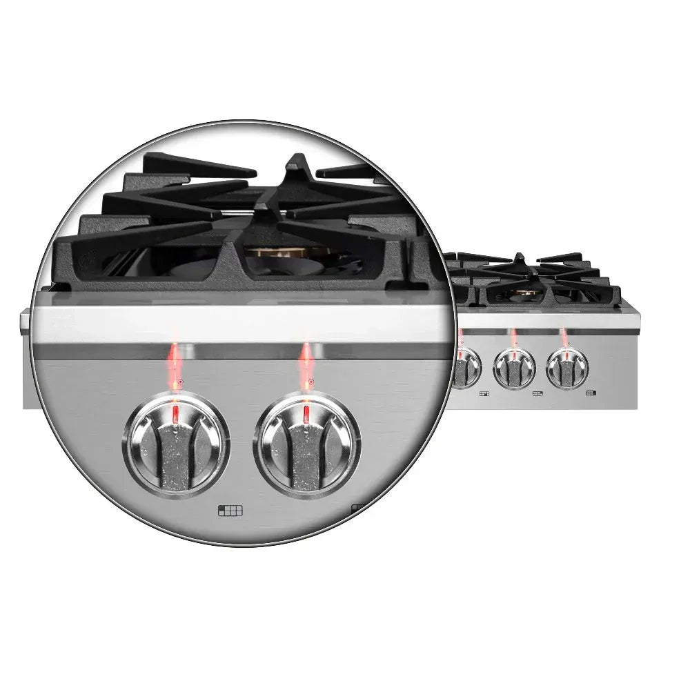 Forno Spezia 48-Inch 8-Burner Gas Rangetop with Griddle and Wok Ring, Stainless Steel (FCTGS5751-48)