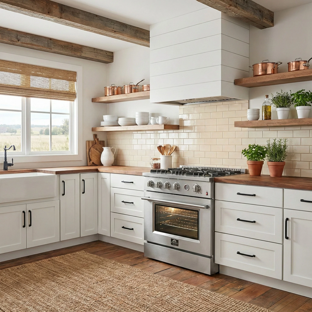Forno Marco 30-Inch Gas Range with 4 Burners, Built-In Temperature Gauge, 4.32 cu. ft. Oven – Model FFSGS6277-30