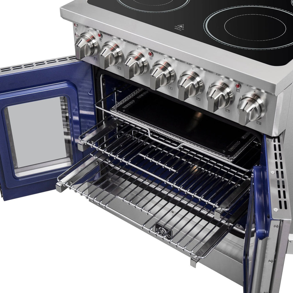 Forno Massimo 30 in. 4.32 cu. ft. Freestanding Electric Range with French Door and 5 Radiant Elements (Model FFSEL6955-30)