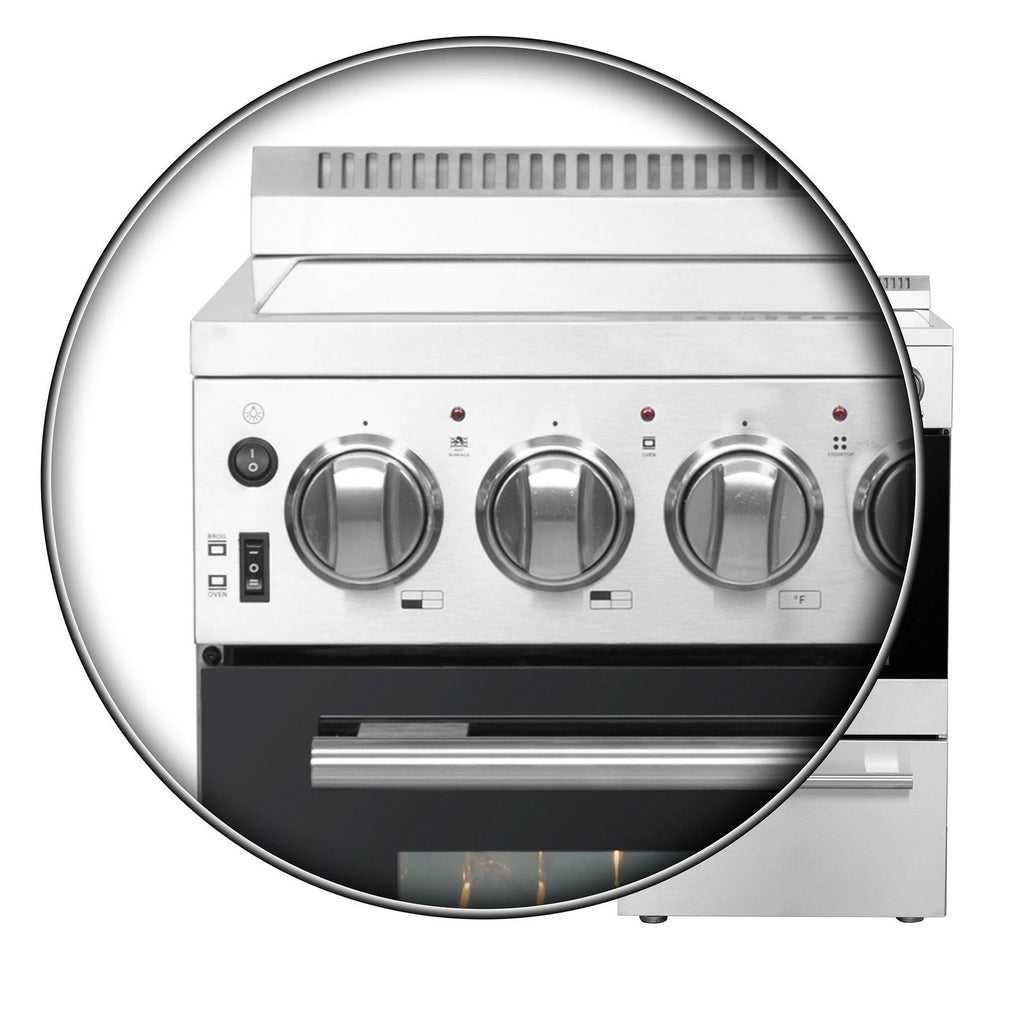 Forno Pallerno 20 in. Freestanding Electric Range, 2.05 cu. ft., 4 Elements, Stainless Steel (Model FFSEL6052-20)