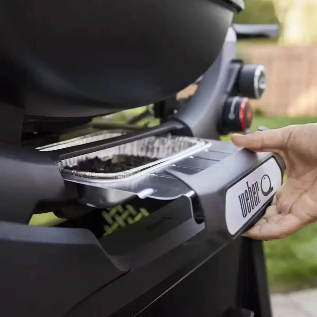 Weber Q 2800N+ Gas BBQ Grill with Stand, Midnight Black